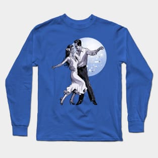 Salsa Couple Dancing With Ballroom Mirrorball Long Sleeve T-Shirt